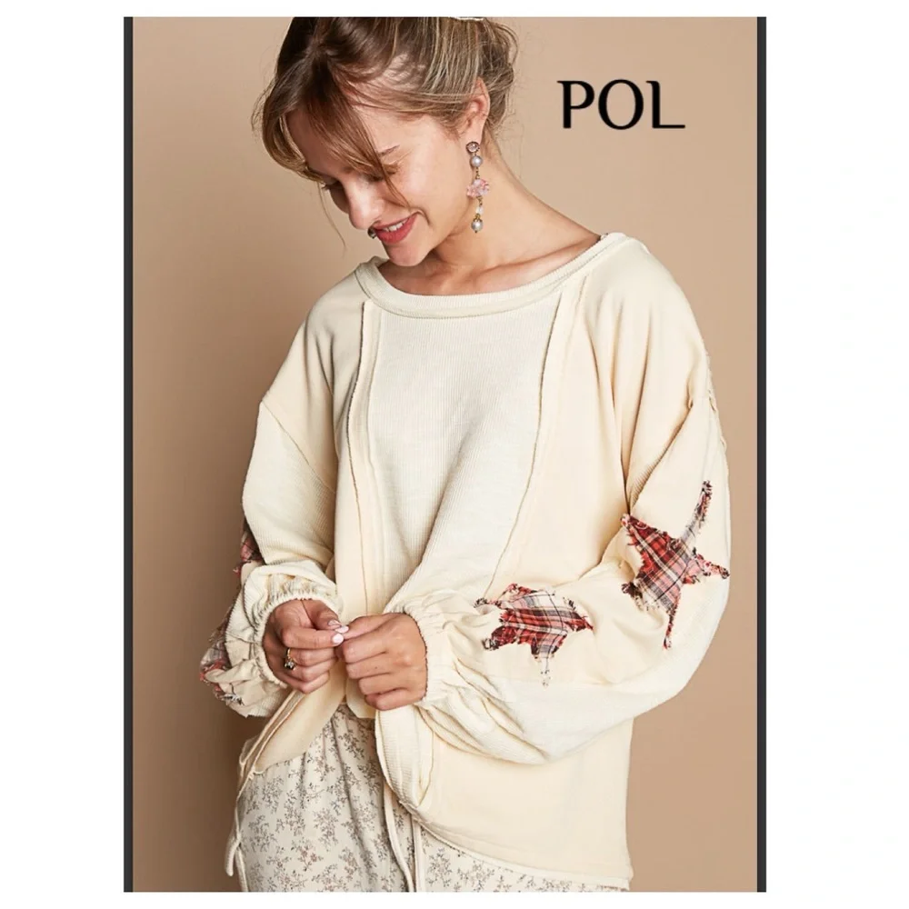 NWOT POL Star Patch Top - Picture 1 of 7